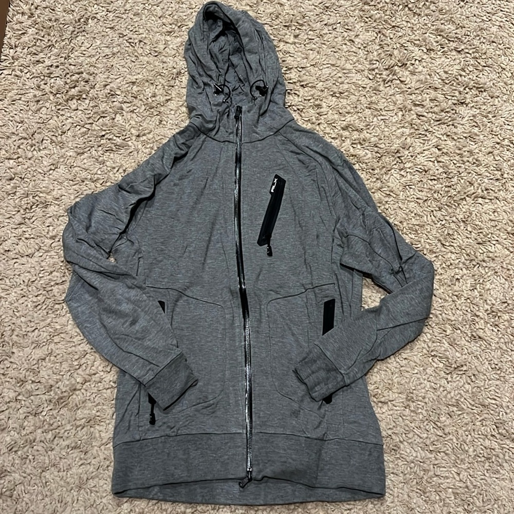 RLX Polo Ralph Lauren Men's Full Zip Cotton Jacket Hoody Large Gray
